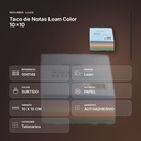 TACO DE NOTAS LOAN COLOR 10X10  - resumen de atributos