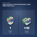 CINTA AISLANTE TESA PROFESSIONAL VERDE 19MM×20M 150 µm  - formato de venta: paquete de 10