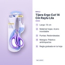 TIJERA ERGO CUT 14 CM RAYLU LILA - características principales