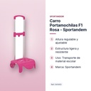 CARRO PORTAMOCHILAS F1 ROSA - SPORTANDEM - características principales