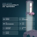 CARRO PORTAMOCHILAS F1 LILA - SPORTANDEM - resumen de atributos