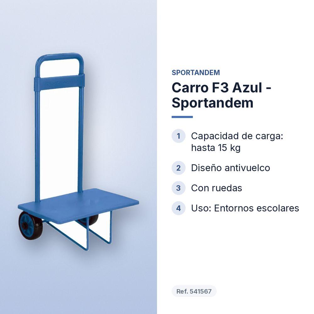 CARRO F3 AZUL - SPORTANDEM - características principales