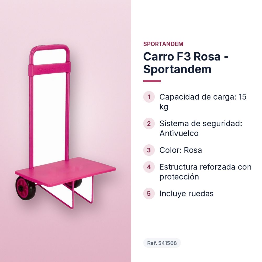 CARRO F3 ROSA - SPORTANDEM - características principales