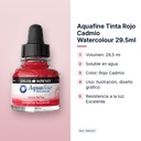 AQUAFINE TINTA ROJO CADMIO WATERCOLOUR 29.5ML  - características principales