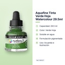 AQUAFINE TINTA VERDE HOJA WATERCOLOUR 29.5ML  - características principales