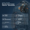 MOCHILA DOBLE CUERPO VALENCIA - SPORTANDEM - resumen de atributos