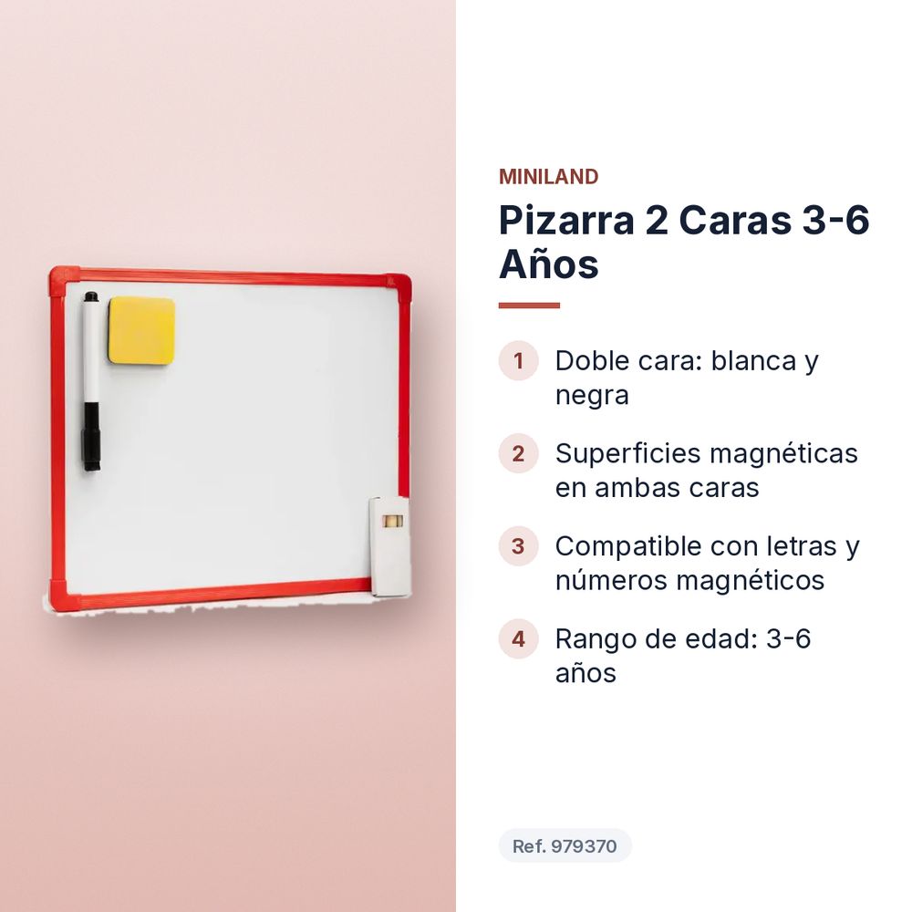 PIZARRA 2 CARAS 3-6 AÑOS  - características principales