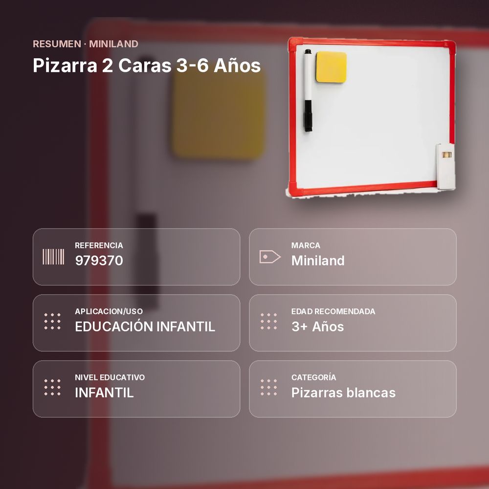 PIZARRA 2 CARAS 3-6 AÑOS  - resumen de atributos