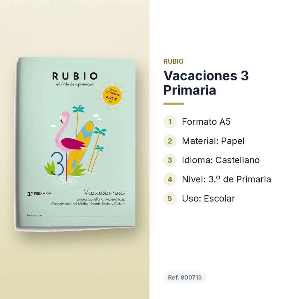 VACACIONES 3 PRIMARIA - características principales
