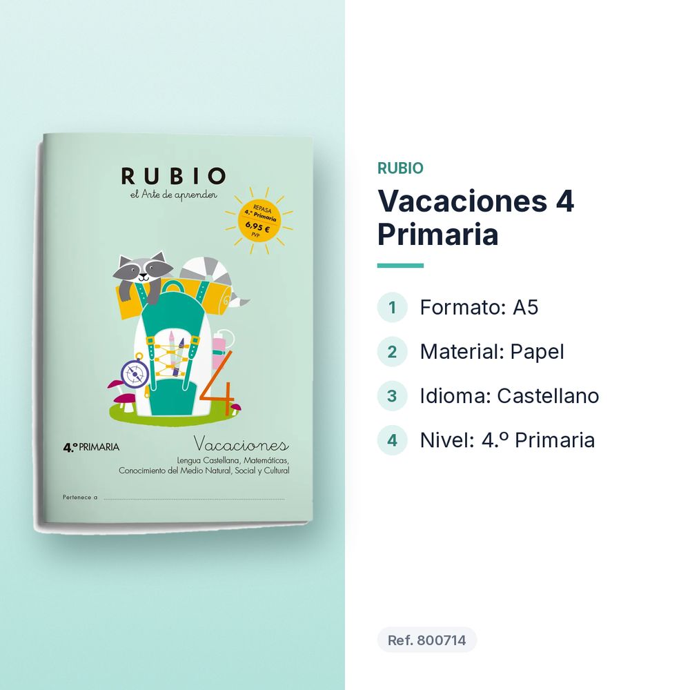VACACIONES 4 PRIMARIA  - características principales