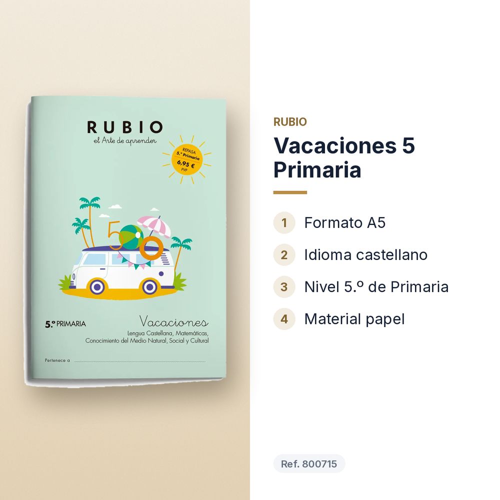 VACACIONES 5 PRIMARIA - características principales