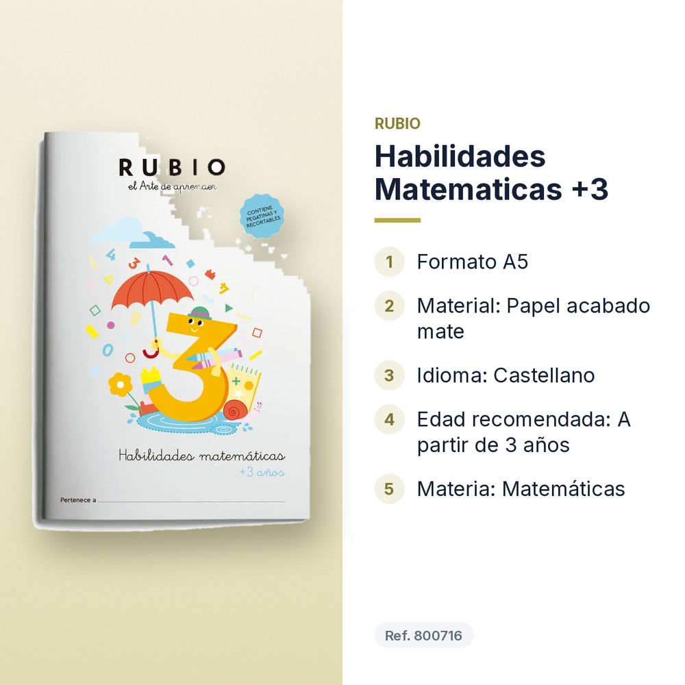 HABILIDADES MATEMATICAS +3 - características principales
