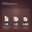 HABILIDADES MATEMATICAS +5 - formato de venta: paquete de 5, caja de 40