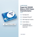 PAPEL A4 100GR BLANCO 500 HOJAS CLAIREFONTAINE - características principales