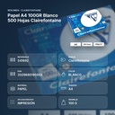 PAPEL A4 100GR BLANCO 500 HOJAS CLAIREFONTAINE - resumen de atributos
