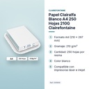 PAPEL CLAIRALFA BLANCO A4 250 HOJAS 210G CLAIREFONTAINE - características principales