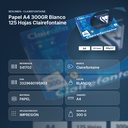 PAPEL A4 300GR BLANCO 125 HOJAS CLAIREFONTAINE - resumen de atributos