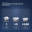 PAPEL CLAIRALFA BLANCO A4 500 HOJAS 80G CLAIREFONTAINE - formato de venta: caja de 5, palé de 240