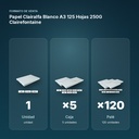 PAPEL CLAIRALFA BLANCO A3 125 HOJAS 250G CLAIREFONTAINE - formato de venta: caja de 5, palé de 120