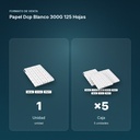 PAPEL DCP BLANCO 300G 125 HOJAS - formato de venta: caja de 5