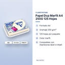 PAPEL DCP MARFIL A4 250G 125 HOJAS  - características principales