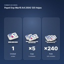 PAPEL DCP MARFIL A4 250G 125 HOJAS  - formato de venta: caja de 5, palé de 240