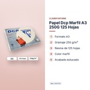 PAPEL DCP MARFIL A3 250G 125 HOJAS  - características principales