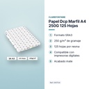 PAPEL DCP MARFIL A4 250G 125 HOJAS  - características principales