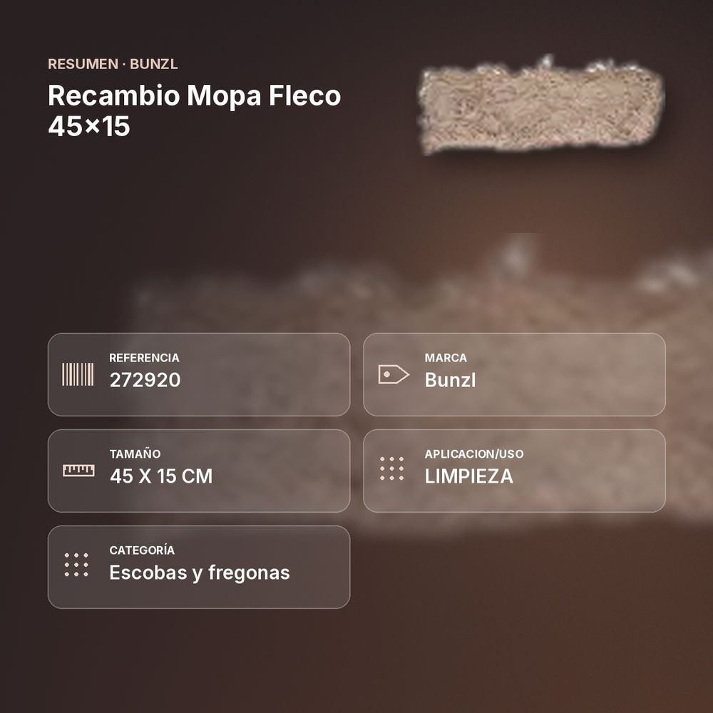 RECAMBIO MOPA FLECO 45X15 - resumen de atributos