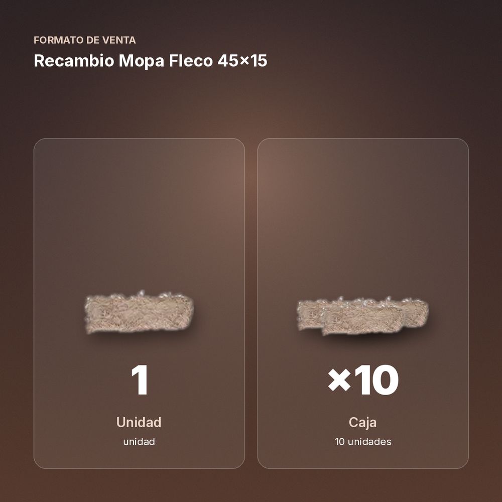 RECAMBIO MOPA FLECO 45X15 - formato de venta: caja de 10