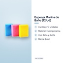 ESPONJA MARINA DE BAÑO (12 UD) - características principales