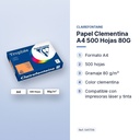 PAPEL CLEMENTINA A4 500 HOJAS 80G  - características principales