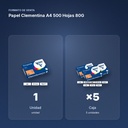 PAPEL CLEMENTINA A4 500 HOJAS 80G  - formato de venta: caja de 5