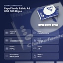 PAPEL VERDE PÁLIDO A4 80G 500 HOJAS - resumen de atributos