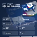 PAPEL AZUL PASTEL A4 500 HOJAS 80G CLAIREFONTAINE - resumen de atributos