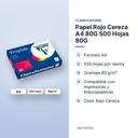 PAPEL ROJO CEREZA A4 80G 500 HOJAS 80G - características principales
