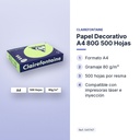 PAPEL DECORATIVO A4 80G 500 HOJAS  - características principales