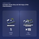CARTULINA VERDE OLIVA A4 100 HOJAS 270G CLAIREFONTAINE - formato de venta: caja de 15