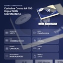 CARTULINA CREMA A4 100 HOJAS 270G CLAIREFONTAINE - resumen de atributos