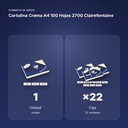 CARTULINA CREMA A4 100 HOJAS 270G CLAIREFONTAINE - formato de venta: caja de 22