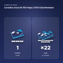 CARTULINA AZUL A4 100 HOJAS 270G CLAIREFONTAINE - formato de venta: caja de 22