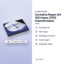 CARTULINA NEGRO A4 100 HOJAS 270G CLAIREFONTAINE - características principales