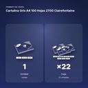 CARTULINA GRIS A4 100 HOJAS 270G CLAIREFONTAINE - formato de venta: caja de 22