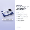 CARTULINA NEGRO A3 100 HOJAS 270G CLAIREFONTAINE - características principales