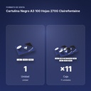 CARTULINA NEGRO A3 100 HOJAS 270G CLAIREFONTAINE - formato de venta: caja de 11
