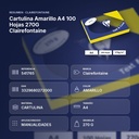CARTULINA AMARILLO A4 100 HOJAS 270G  CLAIREFONTAINE - resumen de atributos