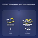 CARTULINA AMARILLO A4 100 HOJAS 270G  CLAIREFONTAINE - formato de venta: caja de 22