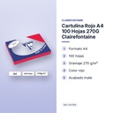 CARTULINA ROJO A4 100 HOJAS 270G CLAIREFONTAINE - características principales