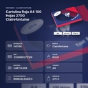 CARTULINA ROJO A4 100 HOJAS 270G CLAIREFONTAINE - resumen de atributos