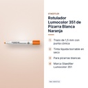 ROTULADOR LUMOCOLOR 351 DE PIZARRA BLANCA NARANJA - características principales